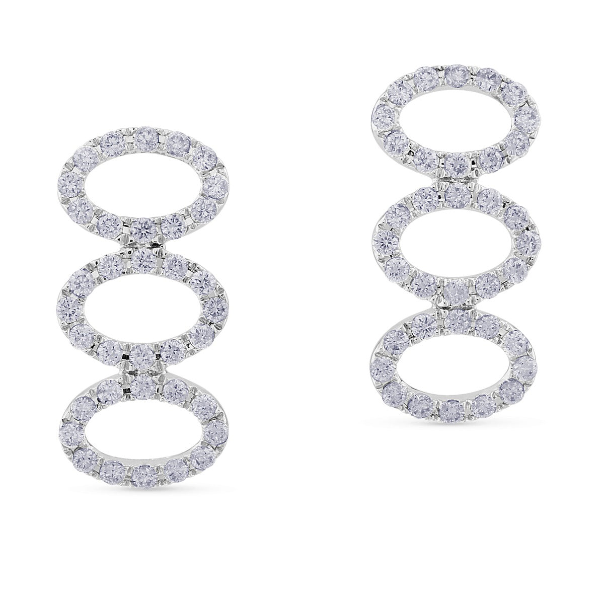 Pendientes-oro-blanco-3-ovales-diamantes - Ref J4575TB