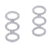 Pendientes-oro-blanco-3-ovales-diamantes - Ref J4575TB