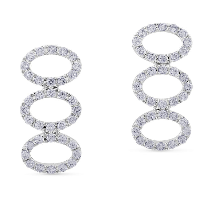 Pendientes-oro-blanco-3-ovales-diamantes - Ref J4575TB