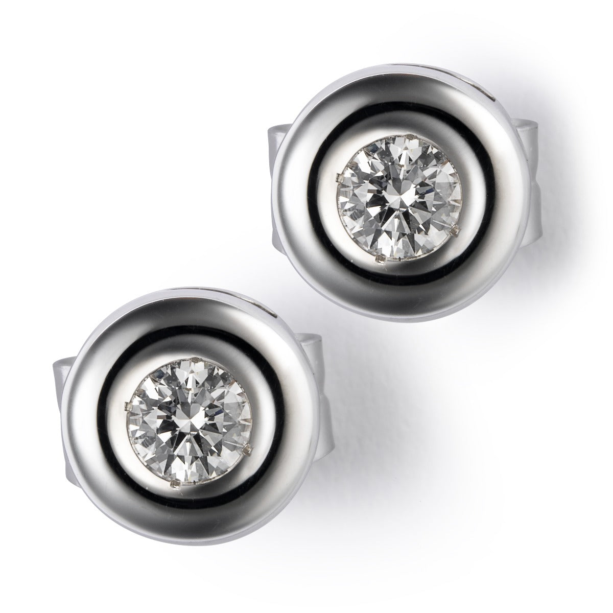 Pendientes-oro-blanco-diamantes-chaton - Ref J5103TB_Chocrón Joyeros