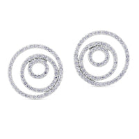 Pendientes-oro-blanco-círculos-diamantes- ref J4532TB