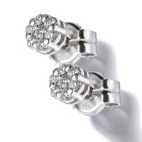 Pendientes de oro blanco con diamantes engaste invisible 0.25 quilates