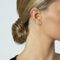 Pendientes de oro blanco con diamantes engaste invisible 0.25 quilates