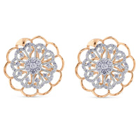 Pendientes-Soleil-oro-blanco-rosa-diamantes - Ref J4612TB