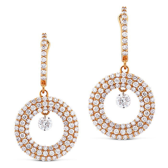 Pendientes_oro_rosa_diamantes_en_talla_brillante - Ref J4101PB