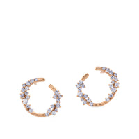 Pendientes-oro-rosa-semicírculo-diamantes- Ref J4533TB