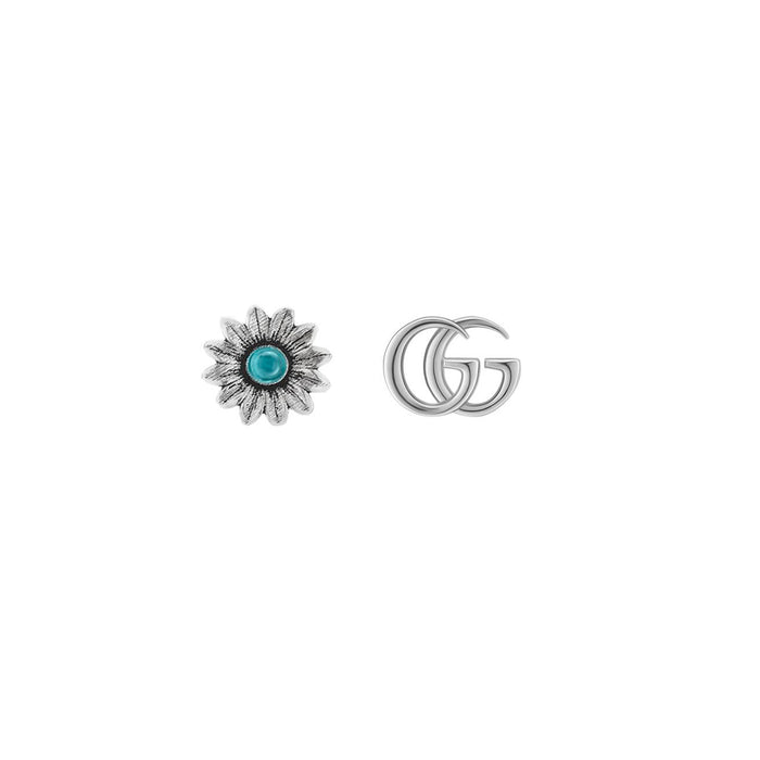 pendientes-plata-gucci-marmont-GG-topacio-azul -  Ref YBD527344001