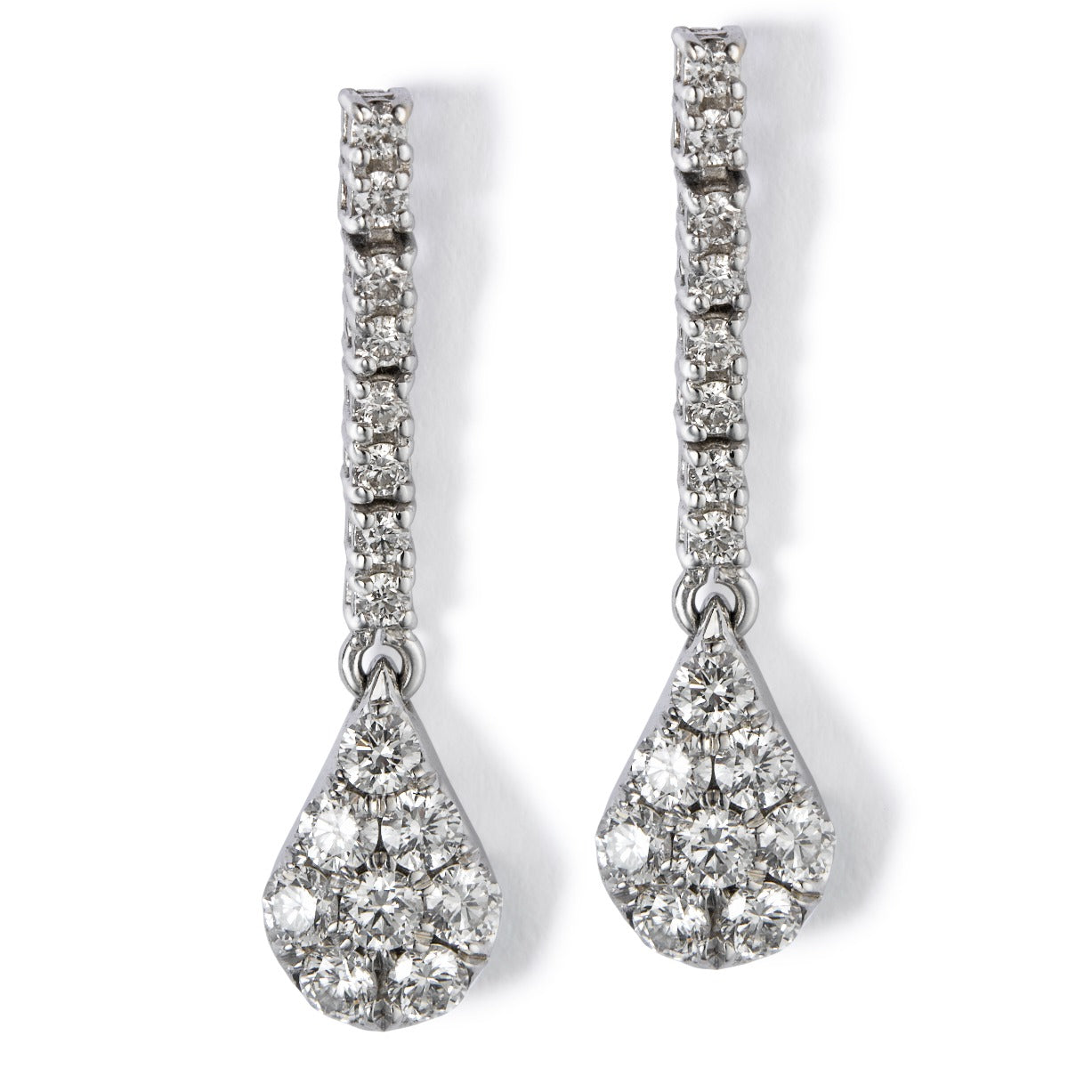 Pendientes-riviere-oro-blanco-diamantes - Ref J5102TB_Chocrón Joyeros