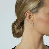 Pendientes Riviere de oro blanco con diamantes 0.66 quilates