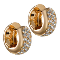 Pendientes-aros-oro-rosa-diamantes - Ref J5269PB_Chocrón Joyeros