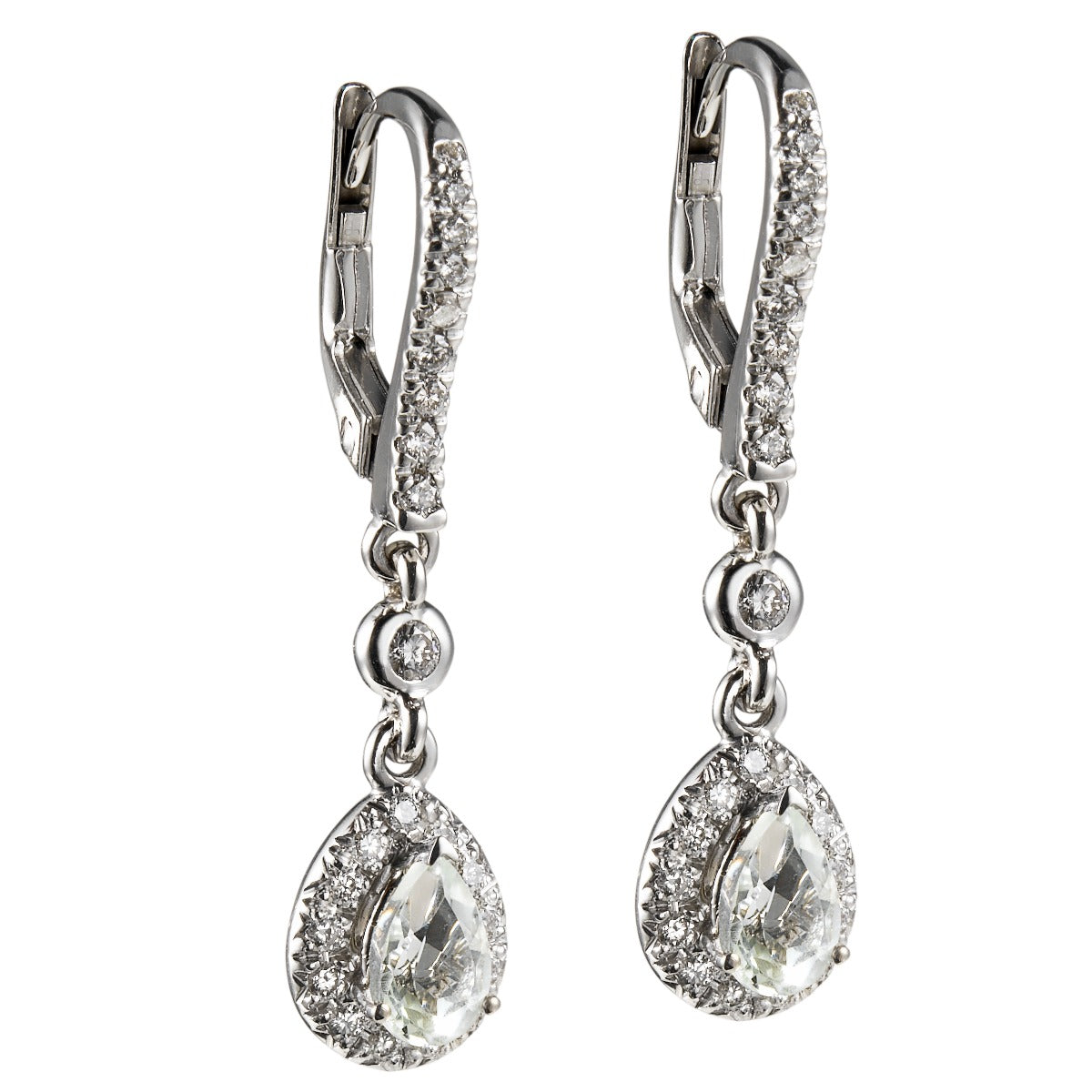 Pendientes_Caramelo_oro_blanco_cuarzos_prasio_orla_diamantes_vista_oblicua_Ref_J5696PB