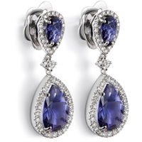 pendientes_caramelo_oro_blanco_iolitas_diamantes_ - Ref J5595PB_Chocron_Joyeros