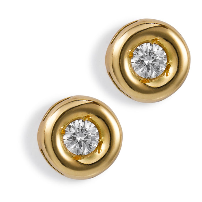 Pendientes-oro-amarillo-diamantes-chaton - Ref J5718TB_Chocrón Joyeros