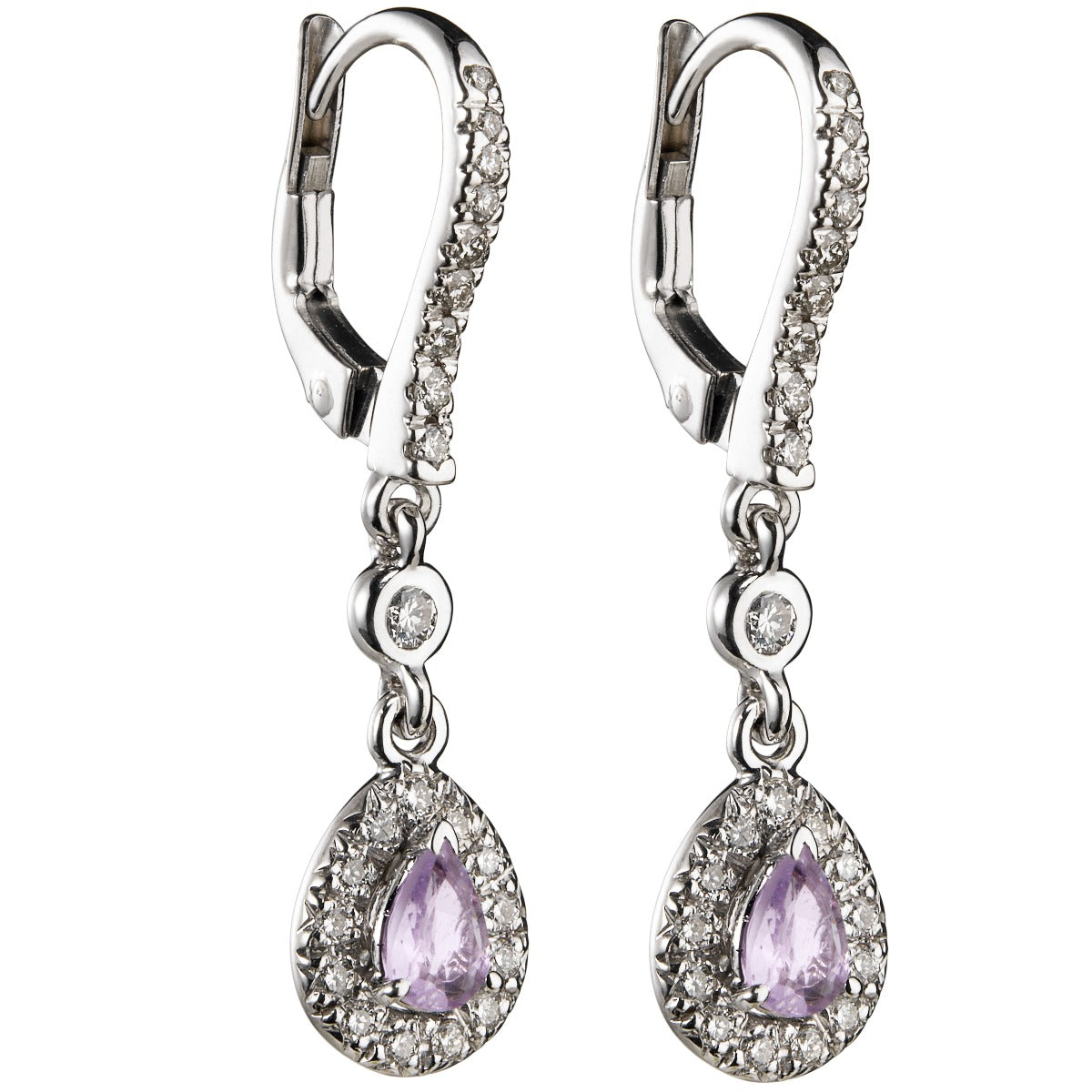 pendientes_largos_oro_blanco_espinelas_diamantes_vista_perfil_j5695pb