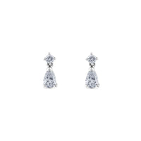 Pendientes-oro-blanco-lagrima-tamaño-pequeño - Ref. J4345TB