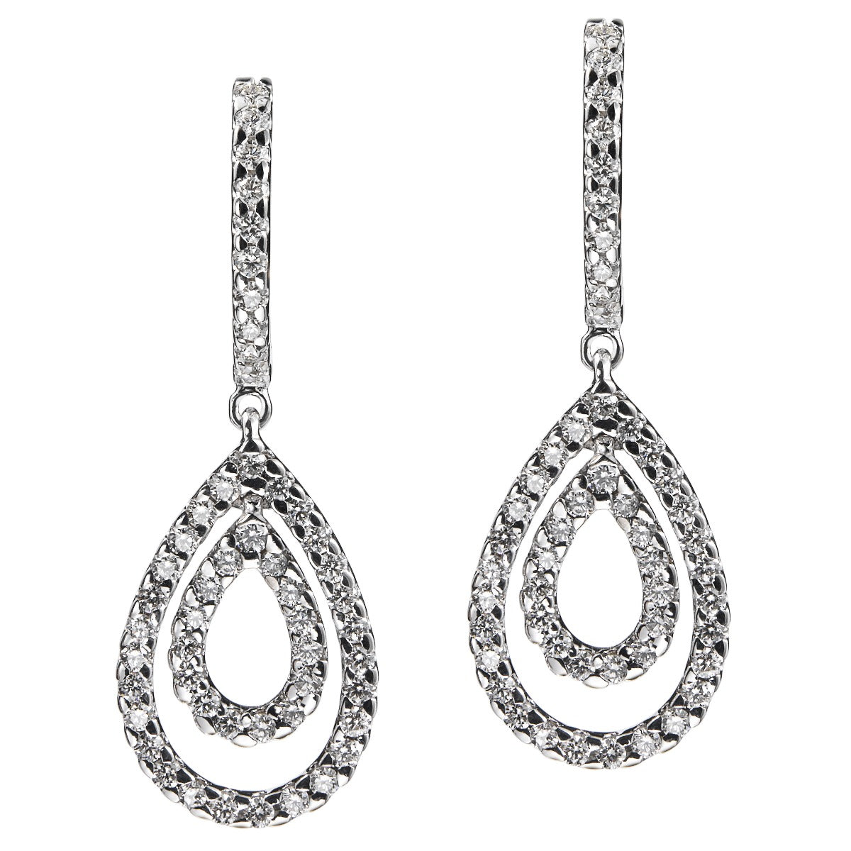 Pendientes_largos_lagrima_oro_blanco_diamantes_ Ref J5609PB_Chocrón Joyeros