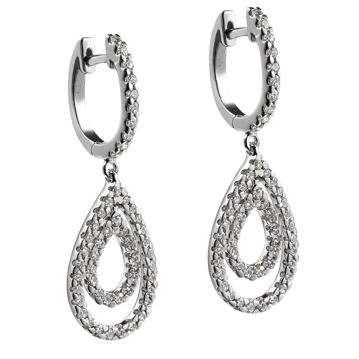 Pendientes_largos_lagrima_oro_blanco_diamantes_ Ref J5609PB_Chocrón Joyeros