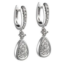 Pendientes-oro-blanco-diamantes - Ref J5670PB