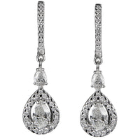 pendientes-novia-oro-blanco-diamantes-perillas-brillantes - Ref j5375sb Chocrón Joyeros