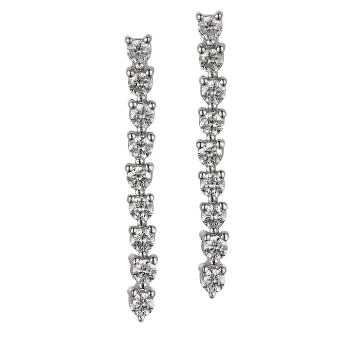 Pendientes-riviere-oro-blanco-diamantes-garra - Ref J5720PB_Chocrón Joyeros