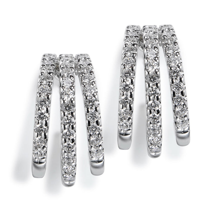 Pendientes_triple_aro_oro_blanco_diamantes_ Ref J5422PB_Chocrón Joyeros