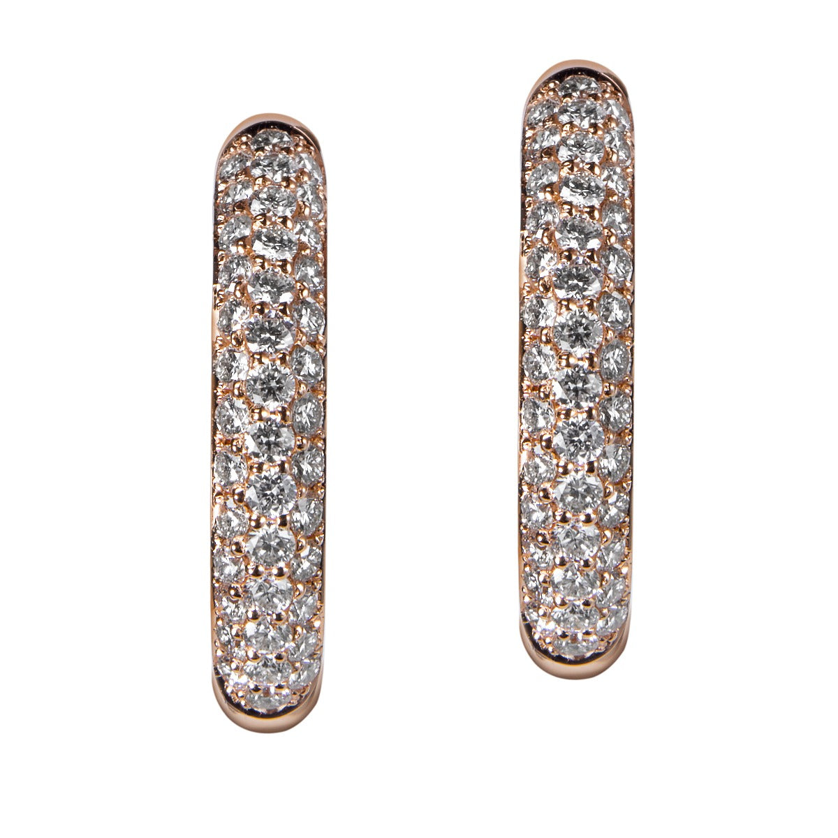 Pendientes-aros-oro-blanco-pave-diamantes - Ref J4218PB