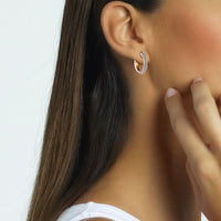 Pendientes-aros-oro-blanco-pave-diamantes - Ref J4218PB
