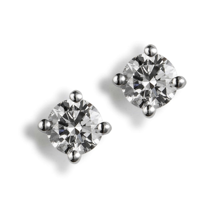 Pendientes-oro-blanco-diamantes-talla-brillante - Ref J5501TB