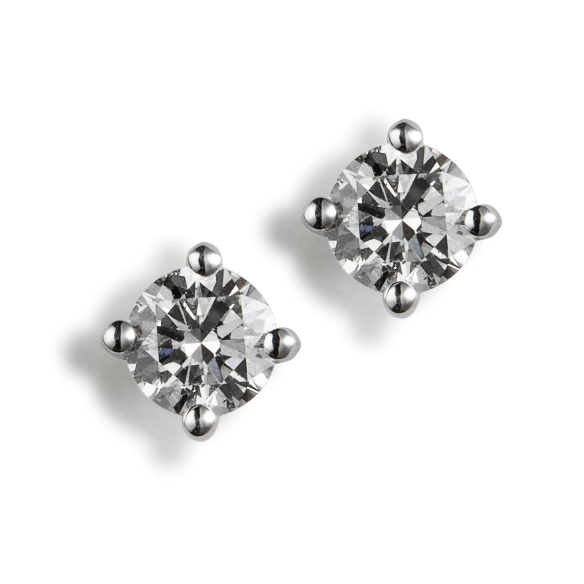 Pendientes-oro-blanco-diamantes-talla-brillante - Ref J5504TB