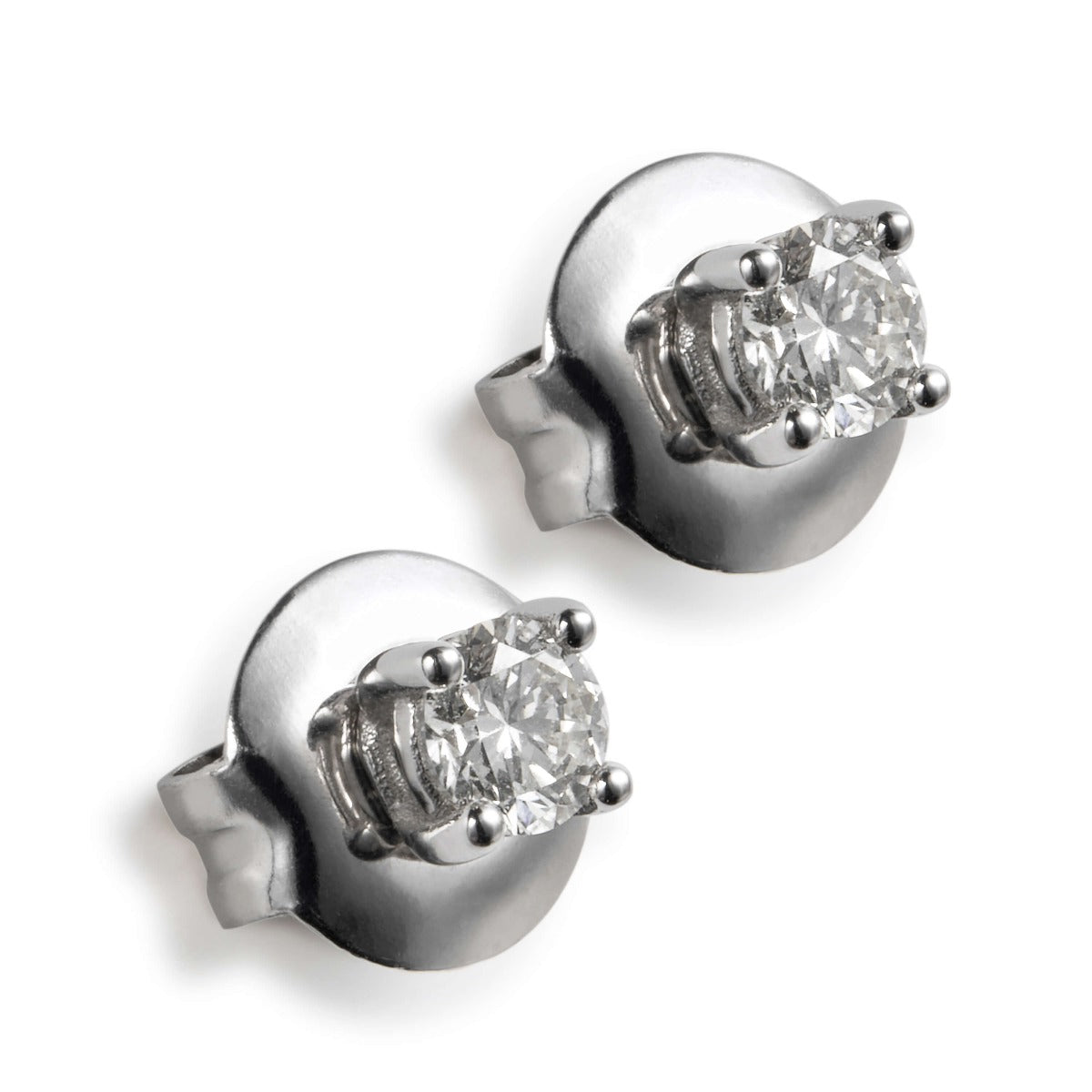 Pendientes-oro-blanco-diamantes-talla-brillante - Ref J5502TB