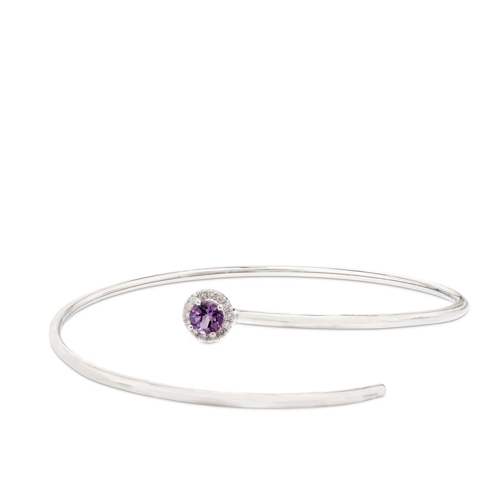 pulsera-muelle-oro-blanco-diamantes-amatista - Ref J4882PLB