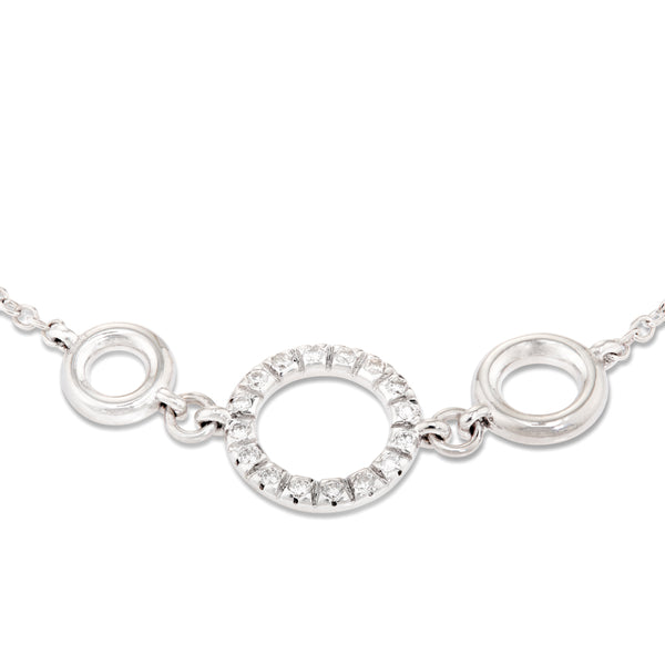 pulsera-oro-blanco-círculo-diamantes - Ref J4849PLB