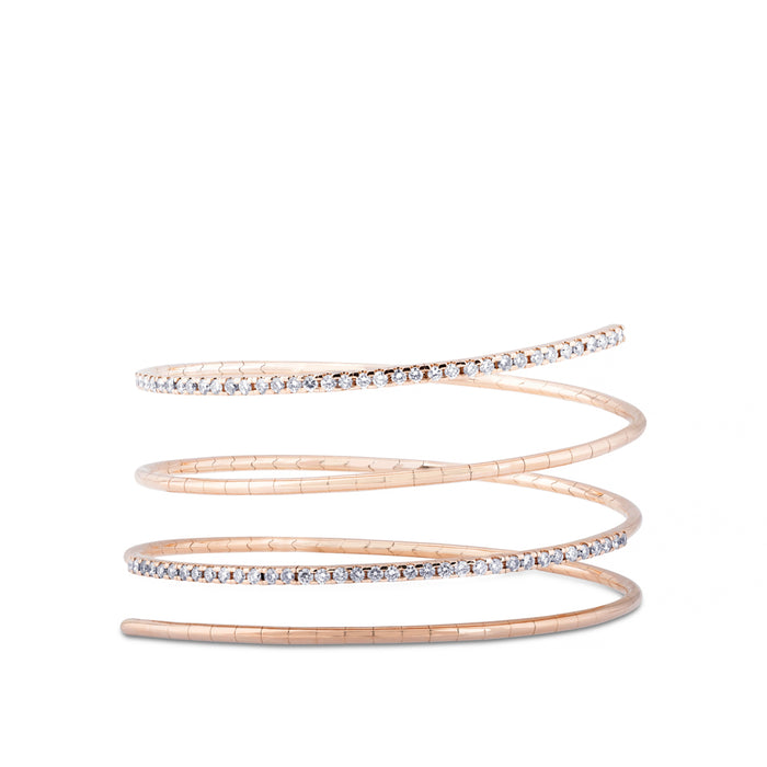 pulsera-muelle-4-vueltas-oro-rosa-diamantes - Ref J4821PLB