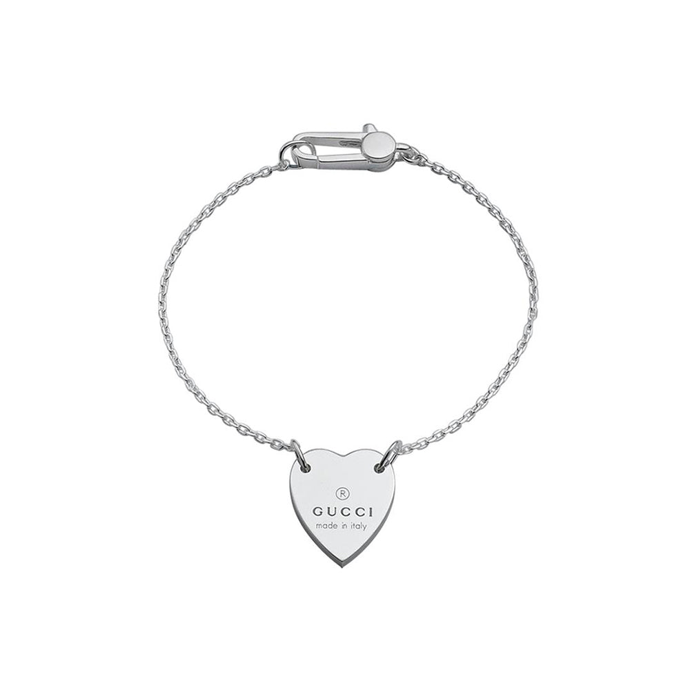 pulsera-plata-gucci-corazon-trademark - Ref YBA223513001