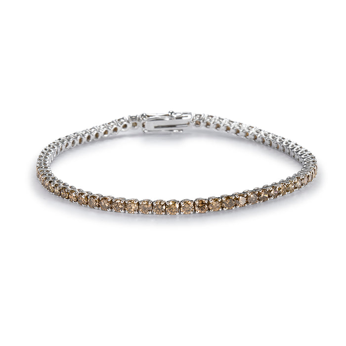 Pulsera-oro-blanco-diamantes-brown - Ref J4896PLB