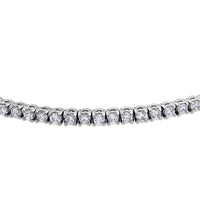 Pulsera Riviere de oro blanco con diamantes en garra de 2.60 quilates