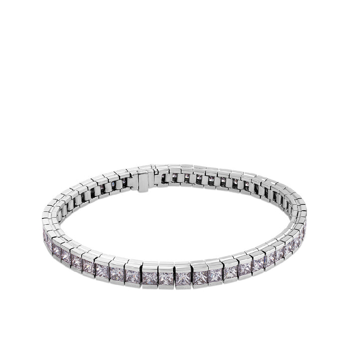 Pulsera-riviere-oro-blanco-princesas - Ref J4632PLB