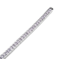 Pulsera Riviere de oro blanco con diamantes talla princesa de 10.05 quilates