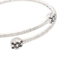 Pulsera "Tu y Yo" de oro blanco con diamantes blancos y negros