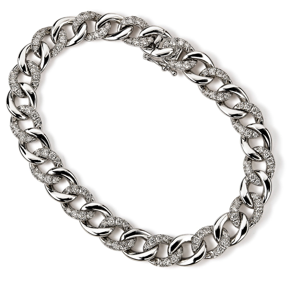 pulsera_barbada_link_oro_blanco_diamantes_ Ref J5608PLB_Chocrón Joyeros