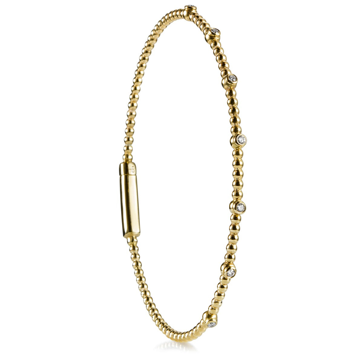 Pulsera-bubbles-oro-amarillo-diamantes-chaton- Ref J5281PLB_Chocrón Joyeros