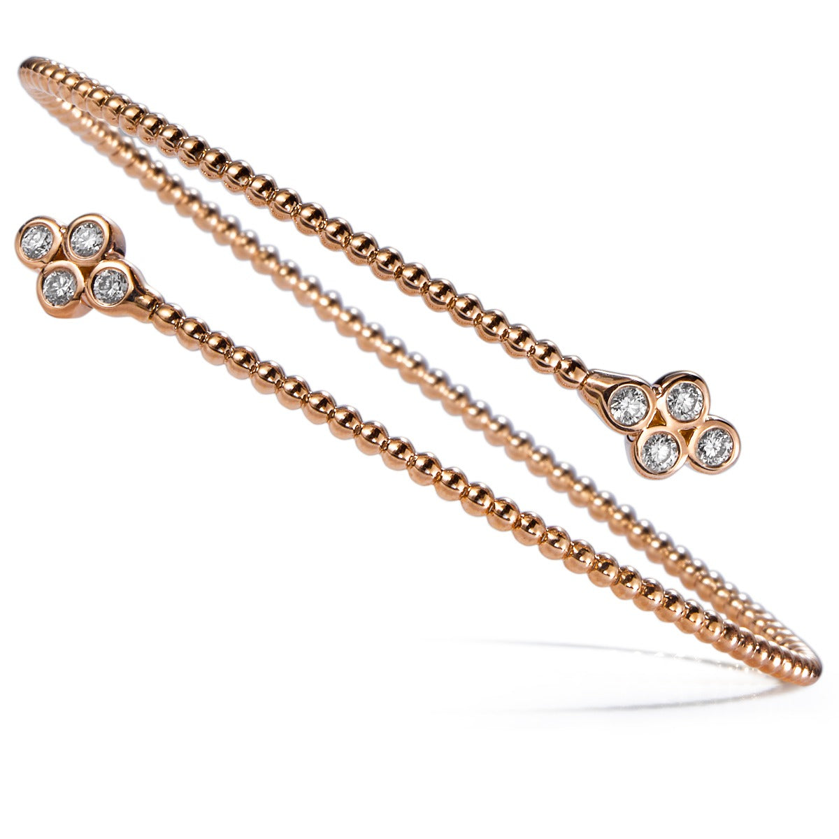 Pulsera Bubbles oro rosa con 8 diamantes en chatón- Ref J5158PLB_Chocrón Joyeros