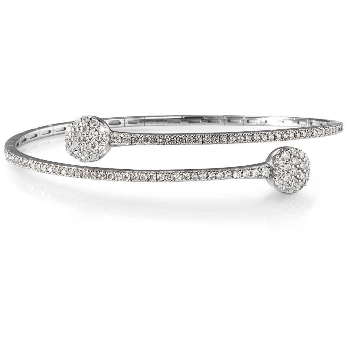 Pulsera "Tu y Yo" de oro blanco con diamantes