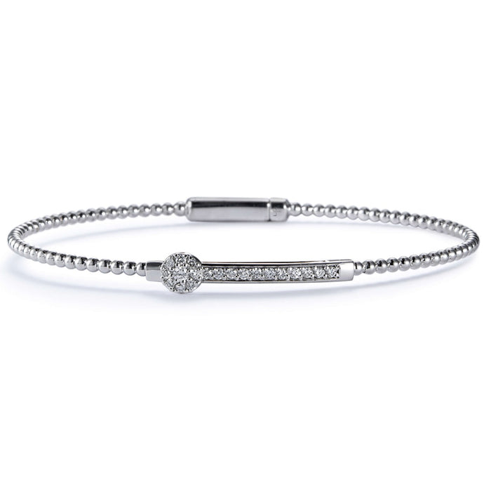 Pulsera_rígida_bubbles_oro_blanco_diamantes_roseta_movil_ Ref J5320PLB_Chocrón Joyeros