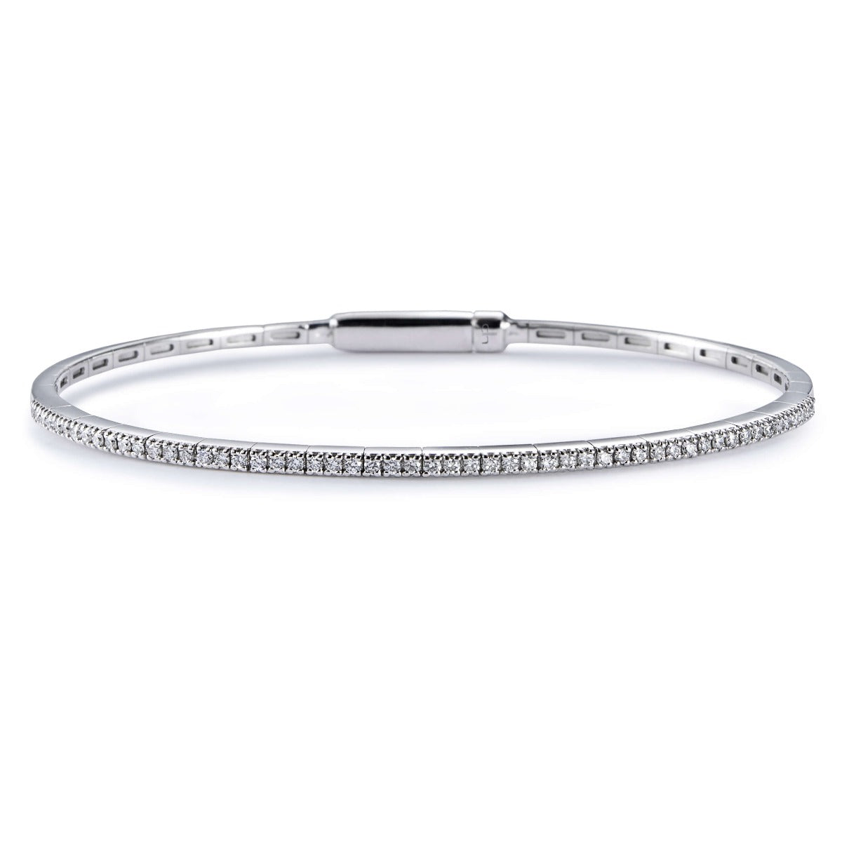 Pulsera-rigida-oro-blanco-diamantes-garra Ref J5778PLB_Chocrón Joyeros