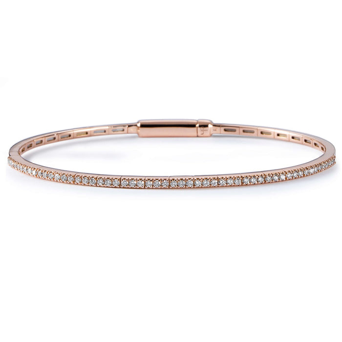 Pulsera-rigida-oro-rosa-diamantes-garra Ref J5776PLB_Chocrón Joyeros