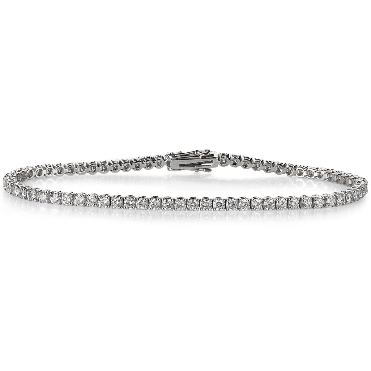 Pulsera-riviere-oro-blanco-diamantes-brillantes-garra Ref J5392PLB_Chocrón Joyeros