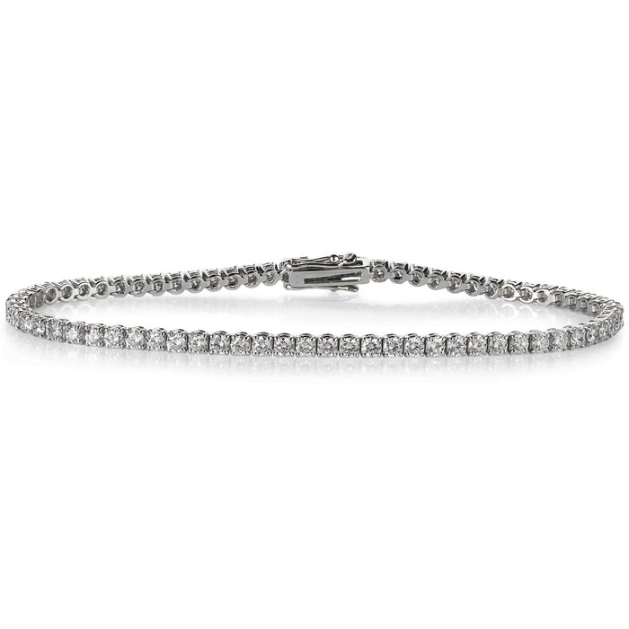 Pulsera-riviere-oro-blanco-diamantes-brillantes-garra Ref J5392PLB_Chocrón Joyeros