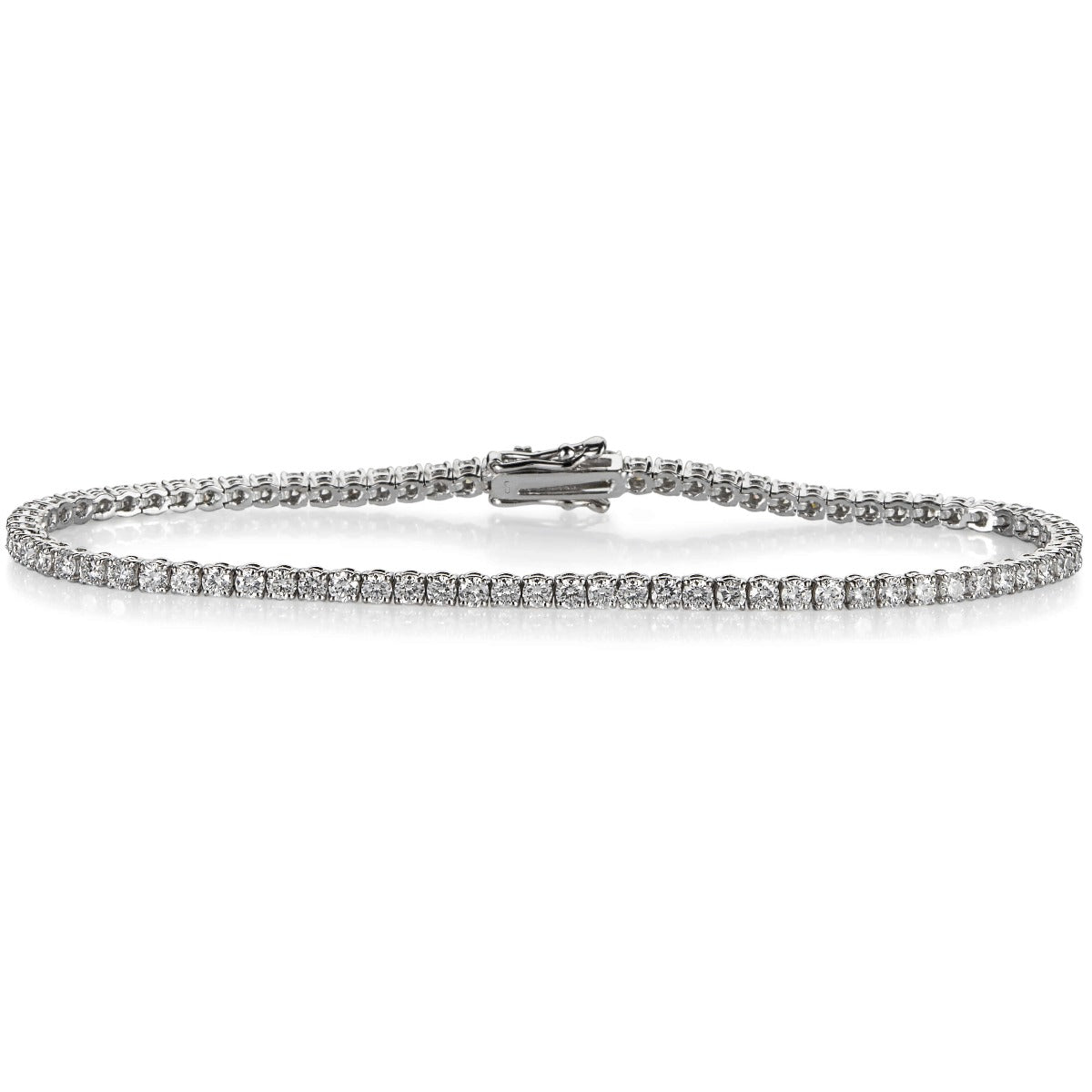 Pulsera-riviere-oro-blanco-diamantes-brillantes-garra Ref J5390PLB_Chocrón Joyeros