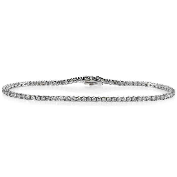 Pulsera-riviere-oro-blanco-diamantes-brillantes-garra Ref J5391PLB_Chocrón Joyeros